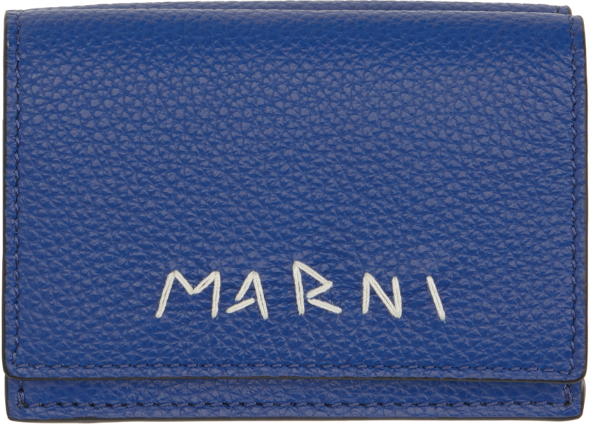 Marni Blue Trifold Wallet In 00b56 Royal