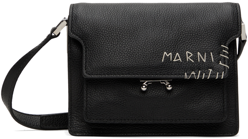 Shop Marni Black Trunk Soft Mini Bag In 00n99 Black