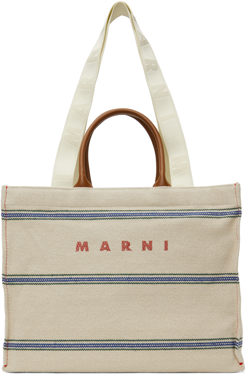 Marni Brown amp; Navy Puff Tote