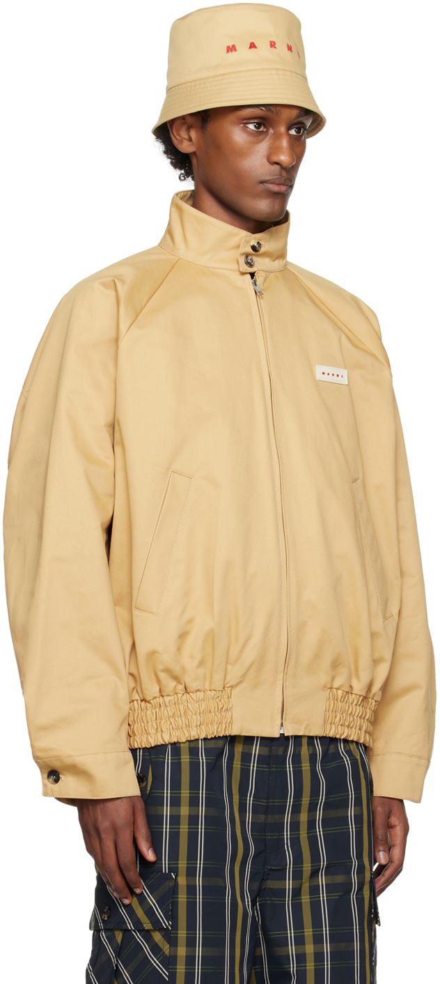 Shop Marni Beige Oversized Jacket In 00w29 Buttercream