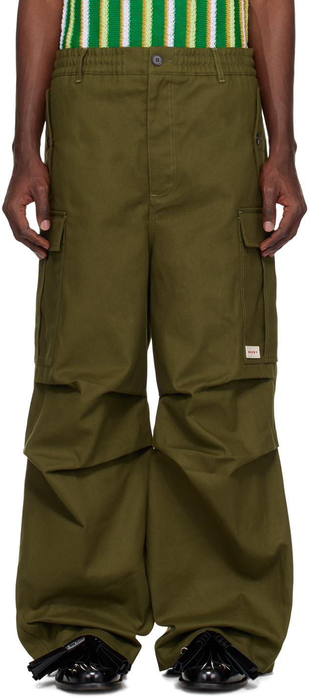 Green Drawstring Cargo Pants