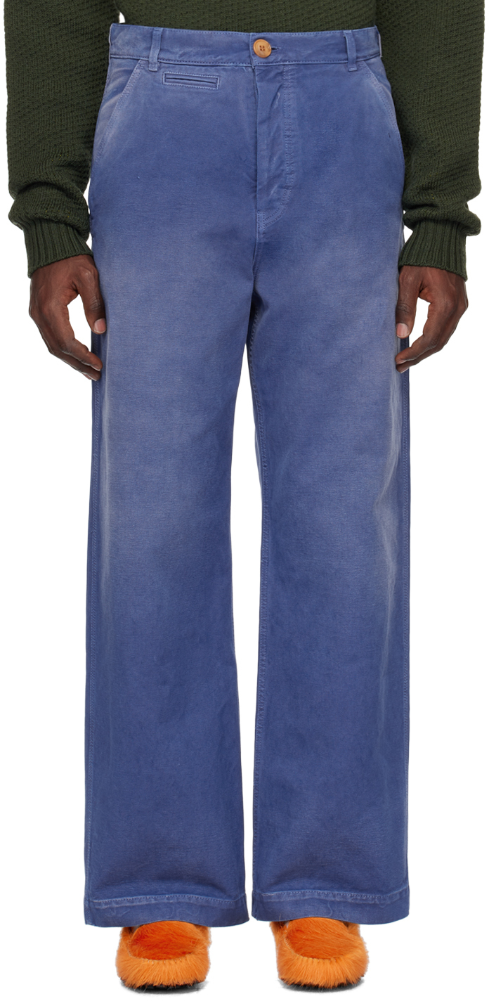 Blue Overdyed Trousers