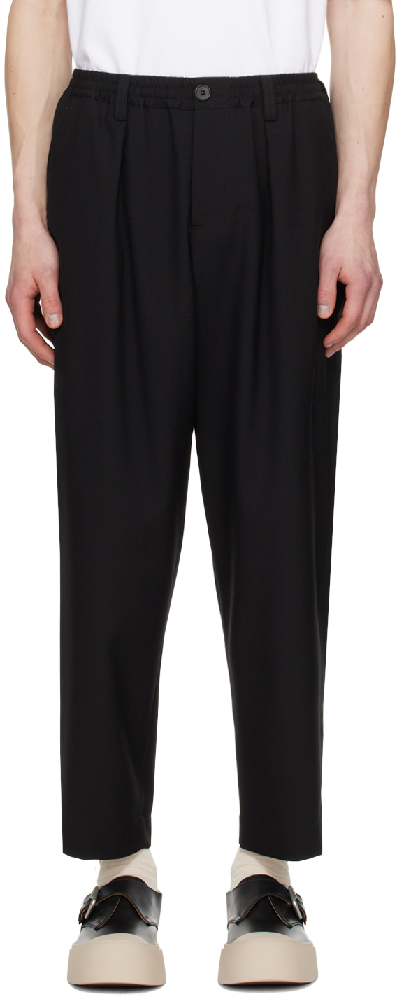 MARNI: leggings in stretch viscose blend - Black  MARNI pants  PAMD0059Q0UFV218 online at