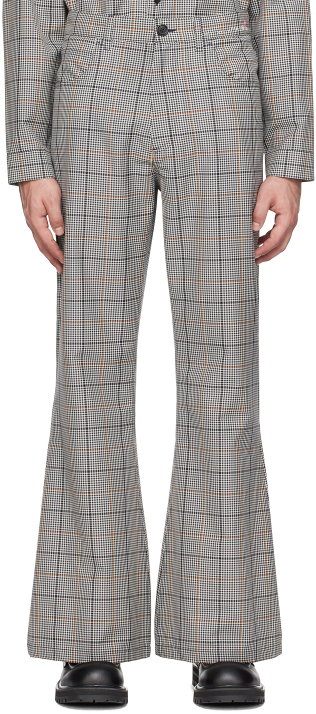 Gray Check Trousers