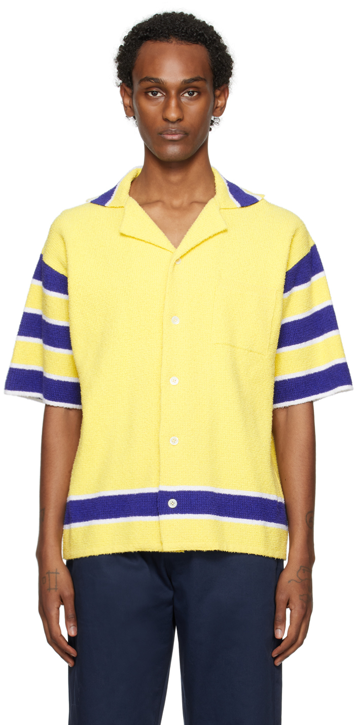 Marni Yellow Stripe Shirt In 00y06 Endive
