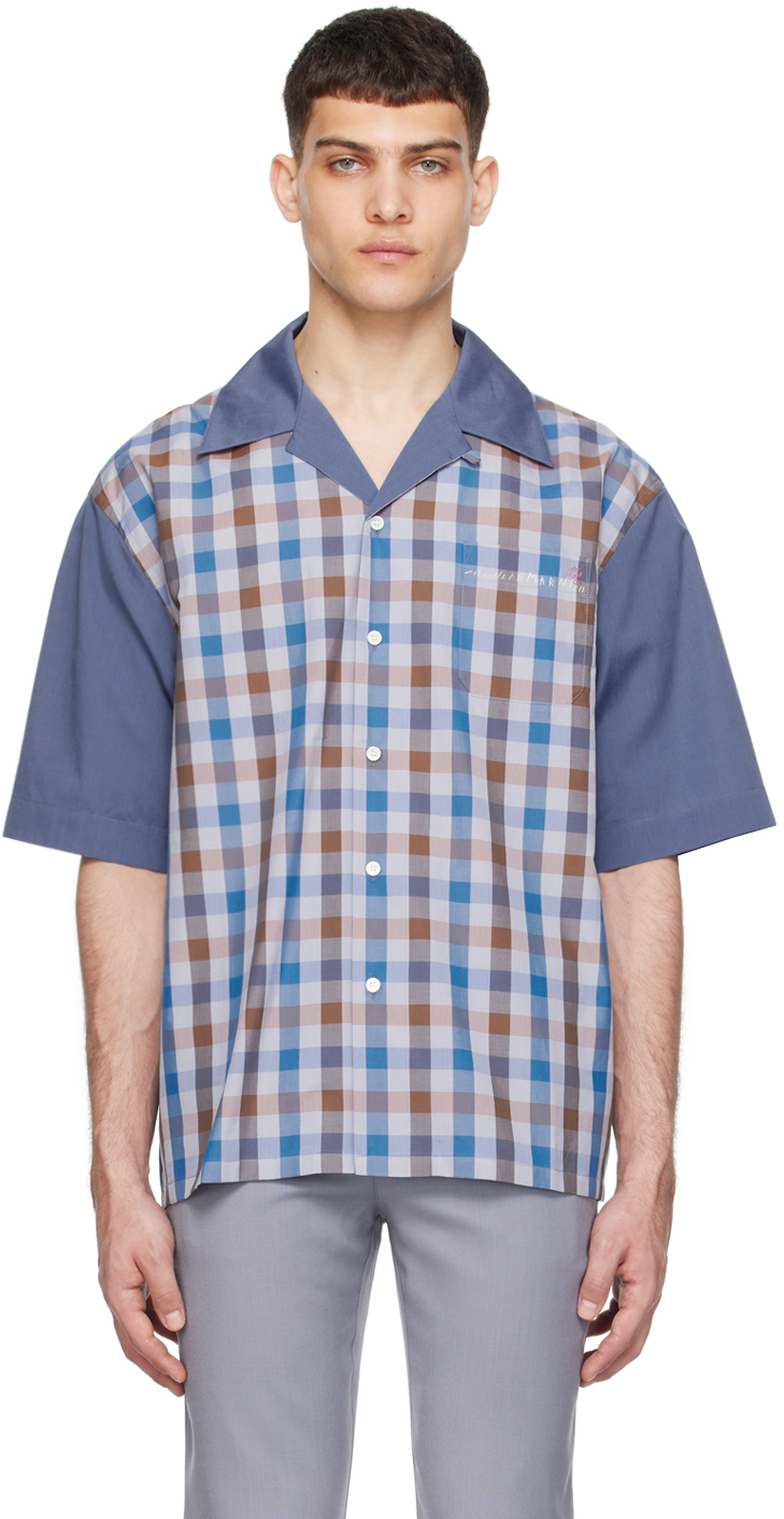Marni 半袖シャツ ネイビー 完売】UNIQLO × MARNI オープンカラーシャツ ネイビー サイズ：M