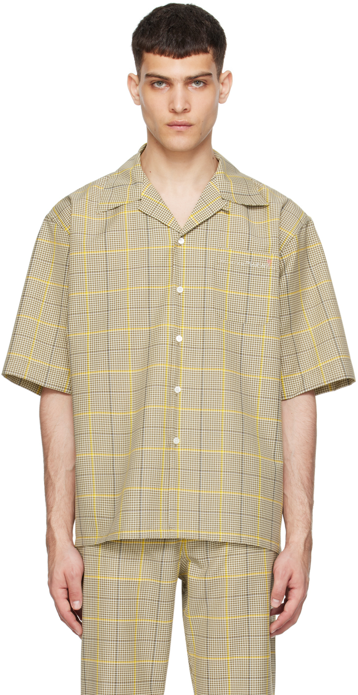 Khaki Check Shirt by Marni on Sale