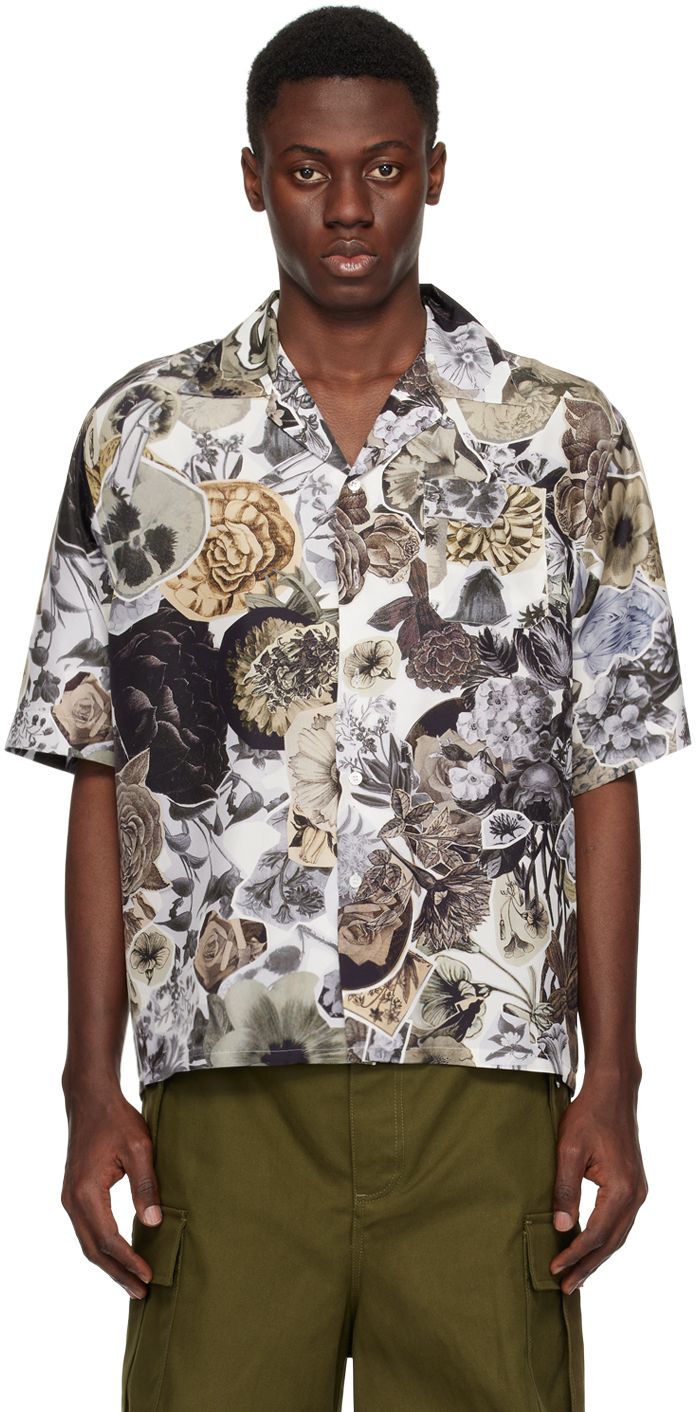 White & Beige Nocturnal Shirt