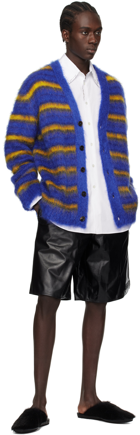 Marni Blue Iconic Stripes Cardigan In Royal Rgb56