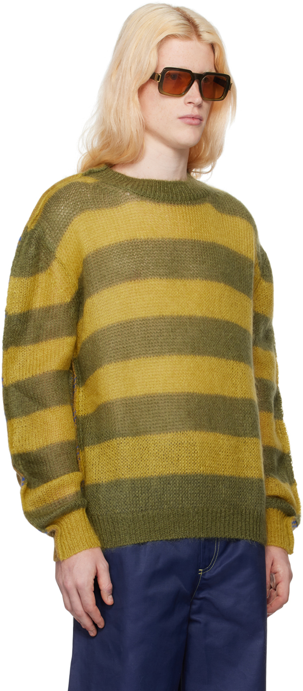 Marni Stripe-print Knit Jumper In Mxv36 Acid