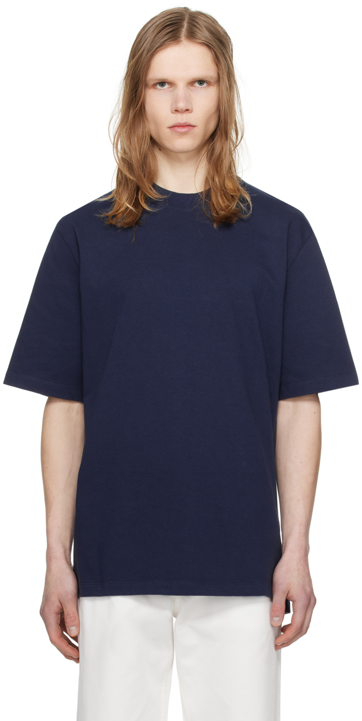 Marni Navy Appliqué T-shirt In 00b94 Blumarine