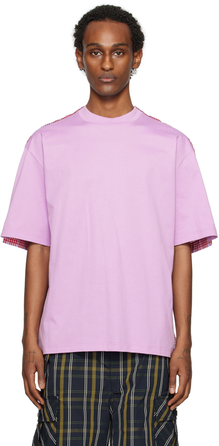 Marni Purple Paneled T-shirt In Light Orchid