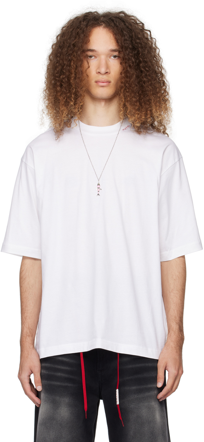 Marni Three-pack White T-shirts In Lily White