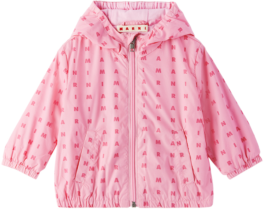 Marni Kids' Baby Pink Printed Jacket In 0m340