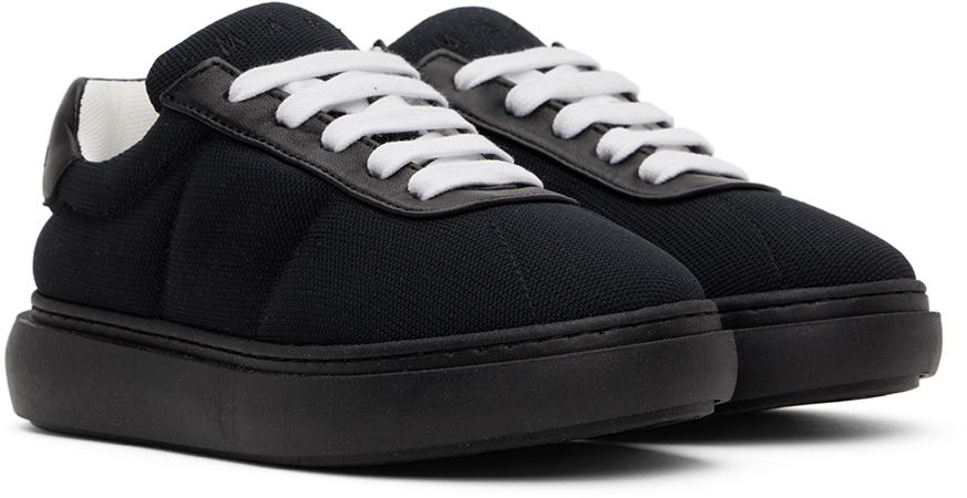 Marni Kids Black Padded Sneakers In Black