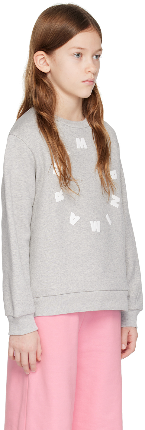 MARNI KIDS GRAY CREWNECK SWEATSHIRT 