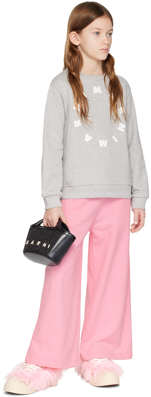 MARNI KIDS GRAY CREWNECK SWEATSHIRT 