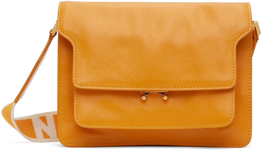 marni orange trunk soft medium bag