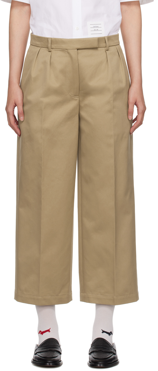 Beige Relaxed Trousers