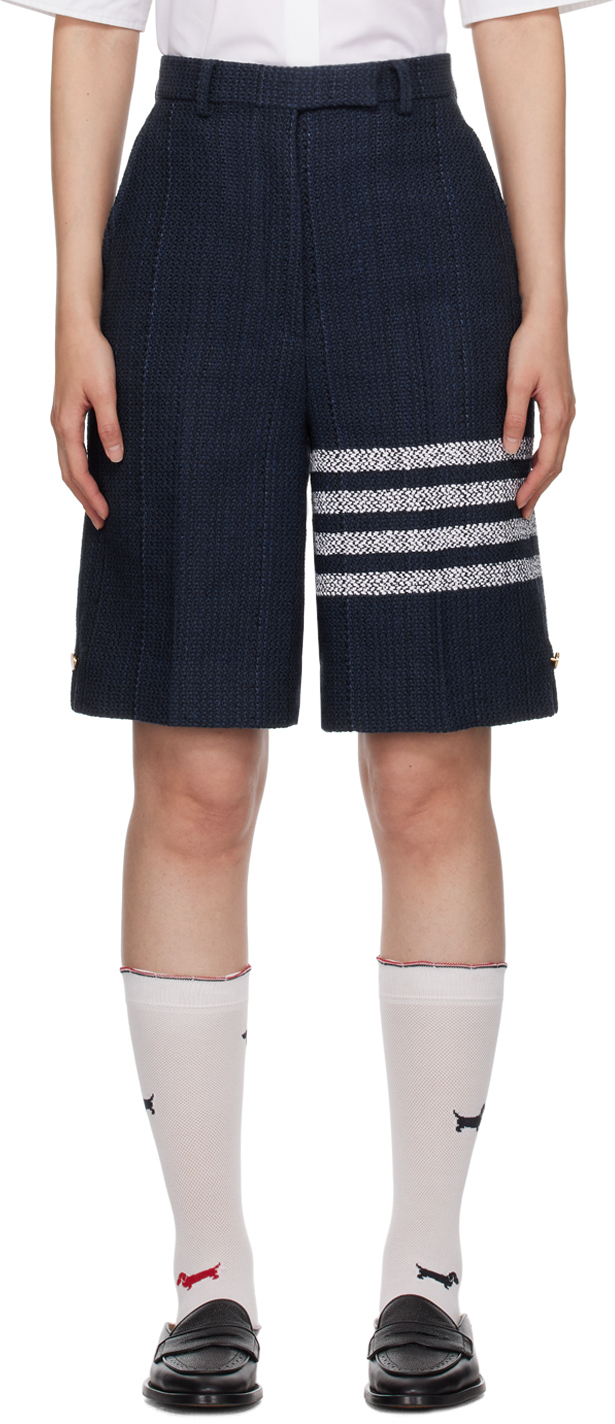 【関税込み】Thom Browne ネイビー 4-Bar ショートパンツ Thom Browneのネイビー 4-Bar ショートパンツがセール中