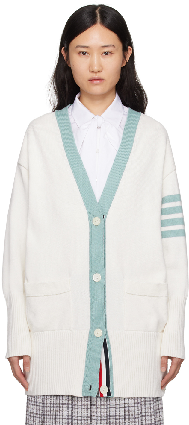 Thom browne clearance white cardigan