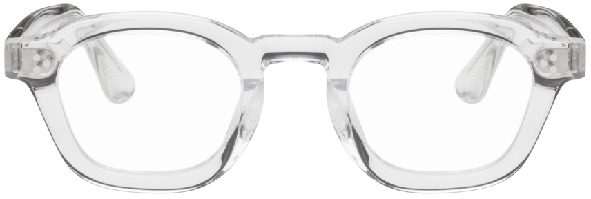 Akila Transparent Logos Glasses In White