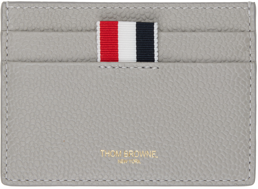Thom Browne Gray Whale Card Holder In 055 Lt Grey