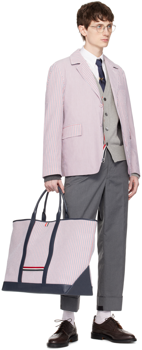 Thom Browne Multicolor Oversized Tool Tote In 960 Rwbwht