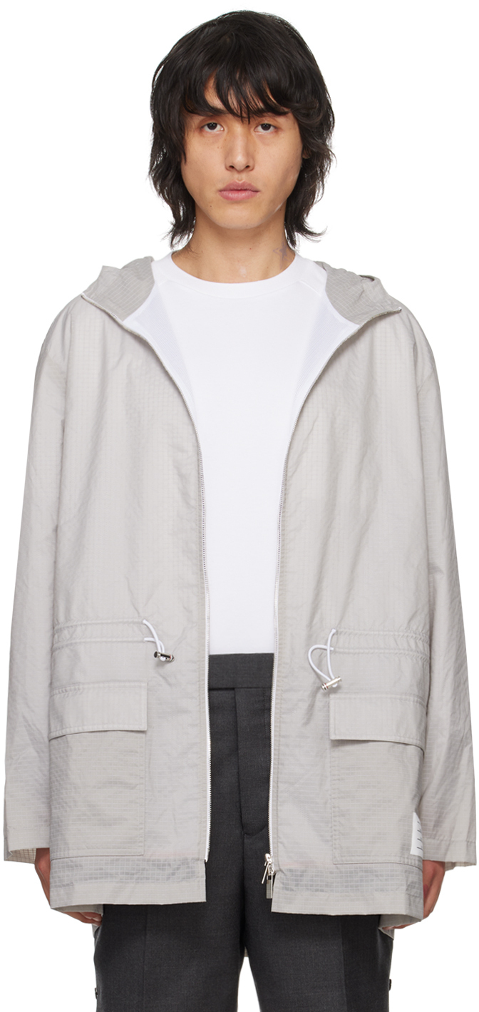 Gray Hooded Jacket