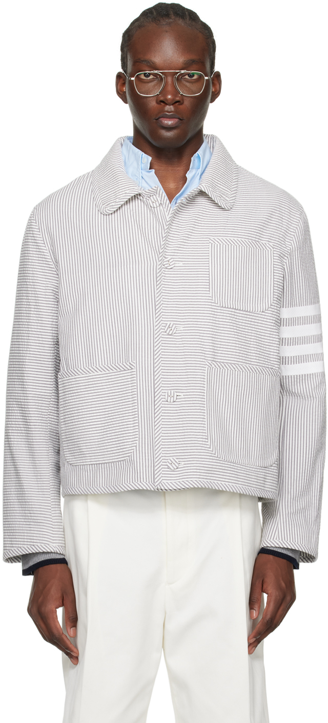 Thom browne shirt clearance jacket