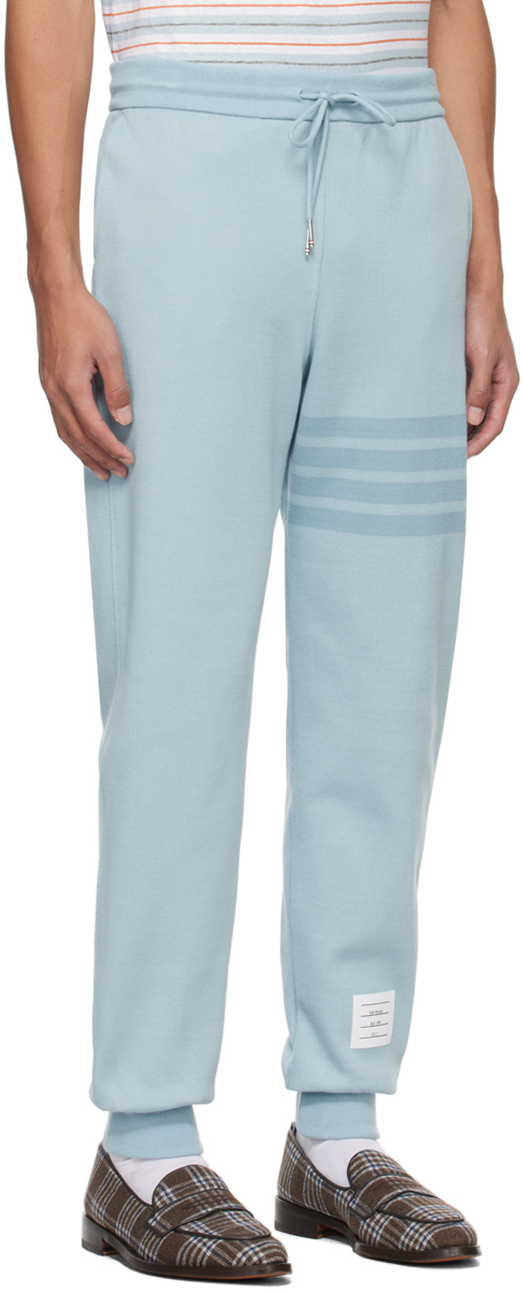 Thom Browne 4-bar Stripe Track Pants In 480 Light Blue