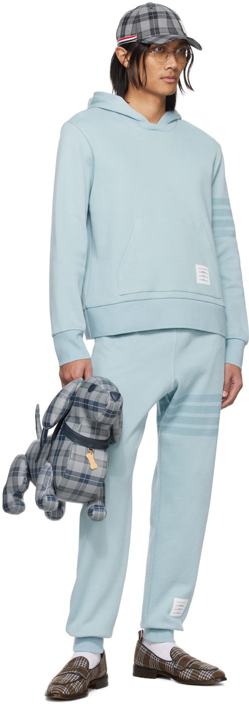 Thom Browne 4-bar Stripe Track Pants In 480 Light Blue