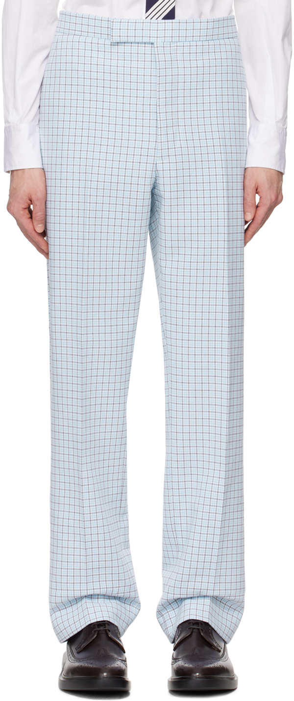 【送料&関税込】Thom Browne Pants In Blue Polyester Thom Browne Pants In Blue Polyester Thom Browne