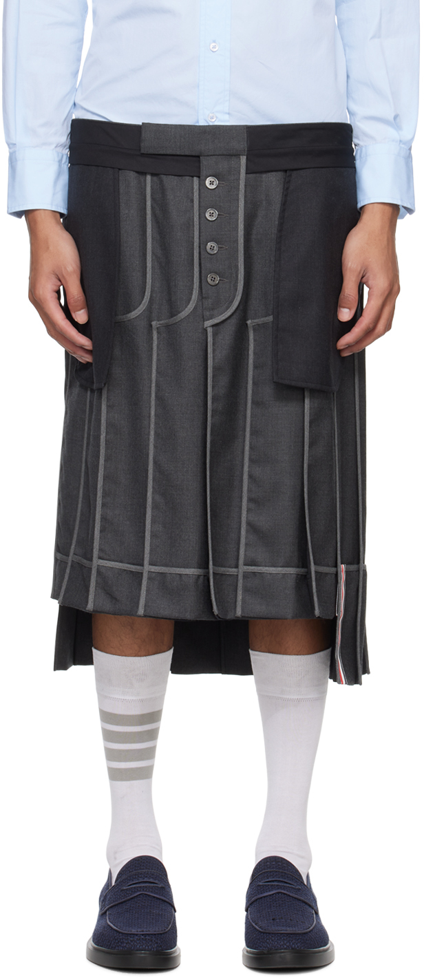 Gray Deconstructed Skirt