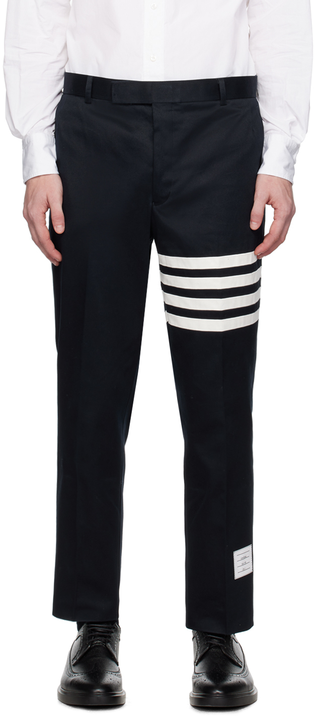 Thom Browne Navy Super 120s Trousers