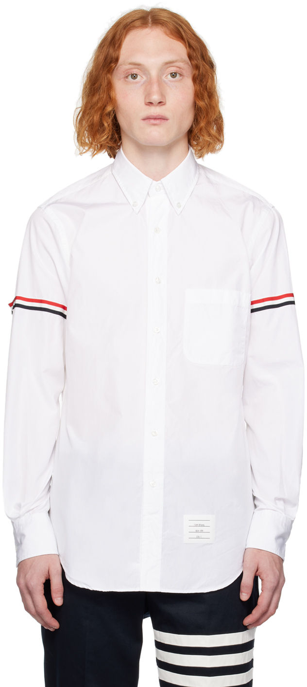 White Grosgrain Armband Shirt
