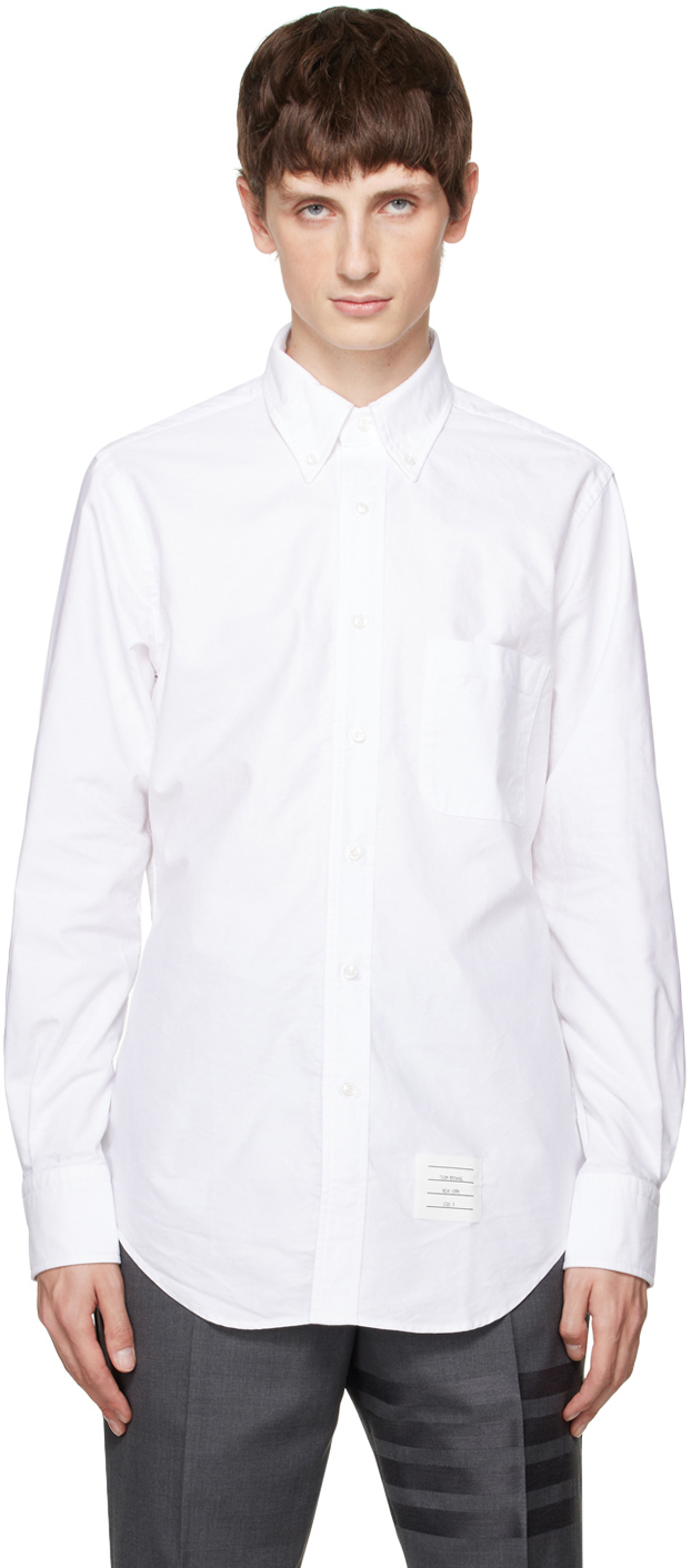Thom Browne White Pocket Shirt In 100 White