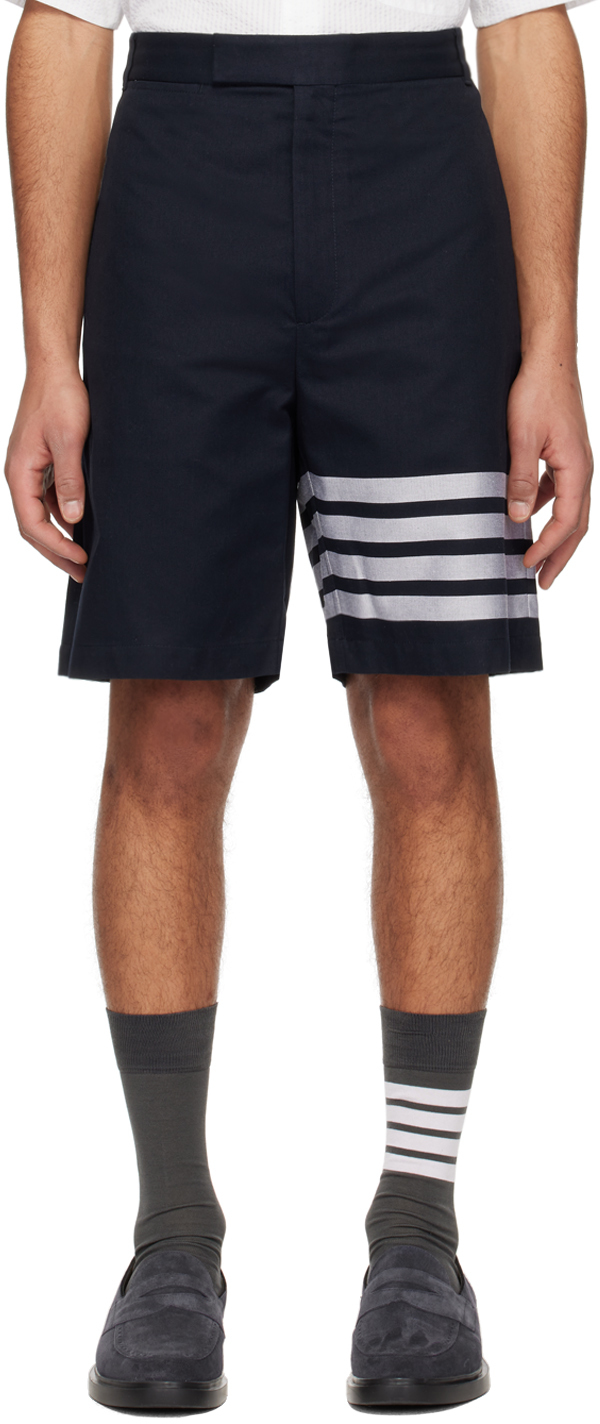 Navy 4-Bar Shorts