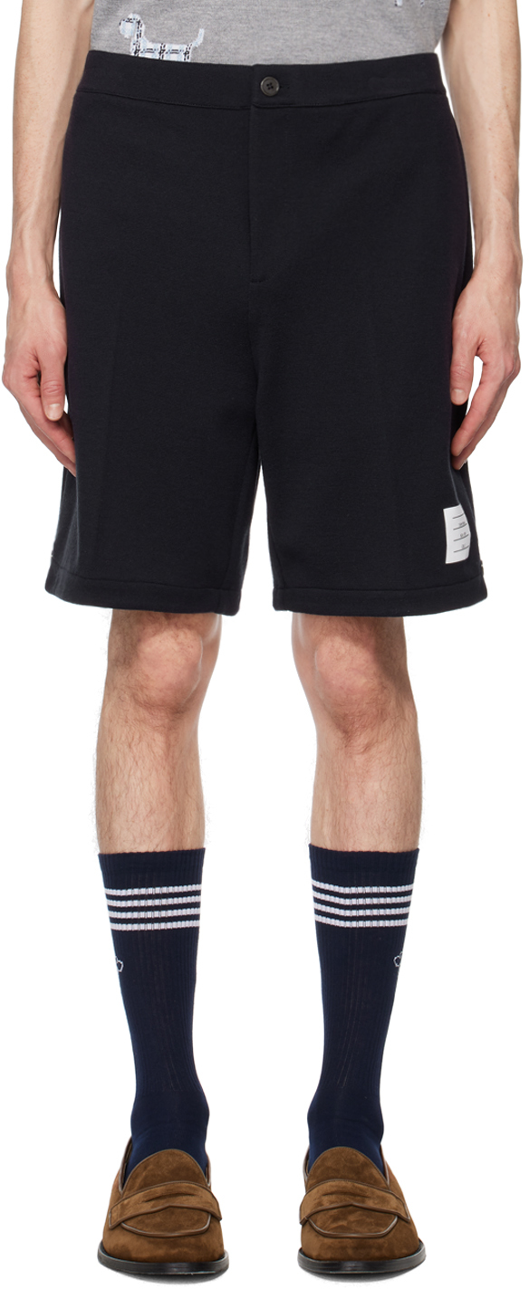 Navy Zip-Fly Shorts