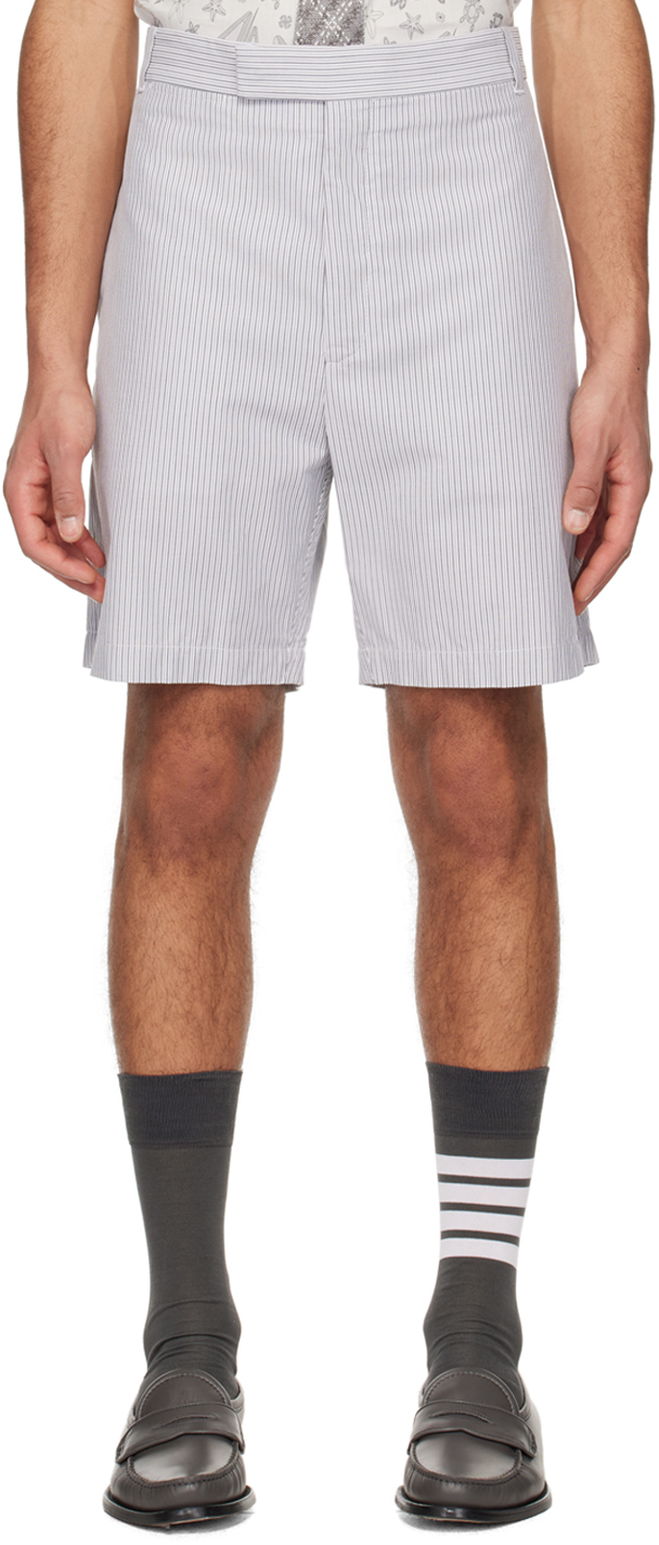 Thom Browne Men s Striped Cotton Bermuda Shorts