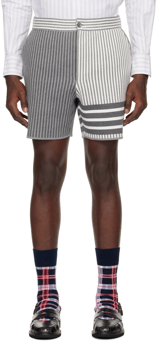 Gray 4-Bar Funmix Shorts