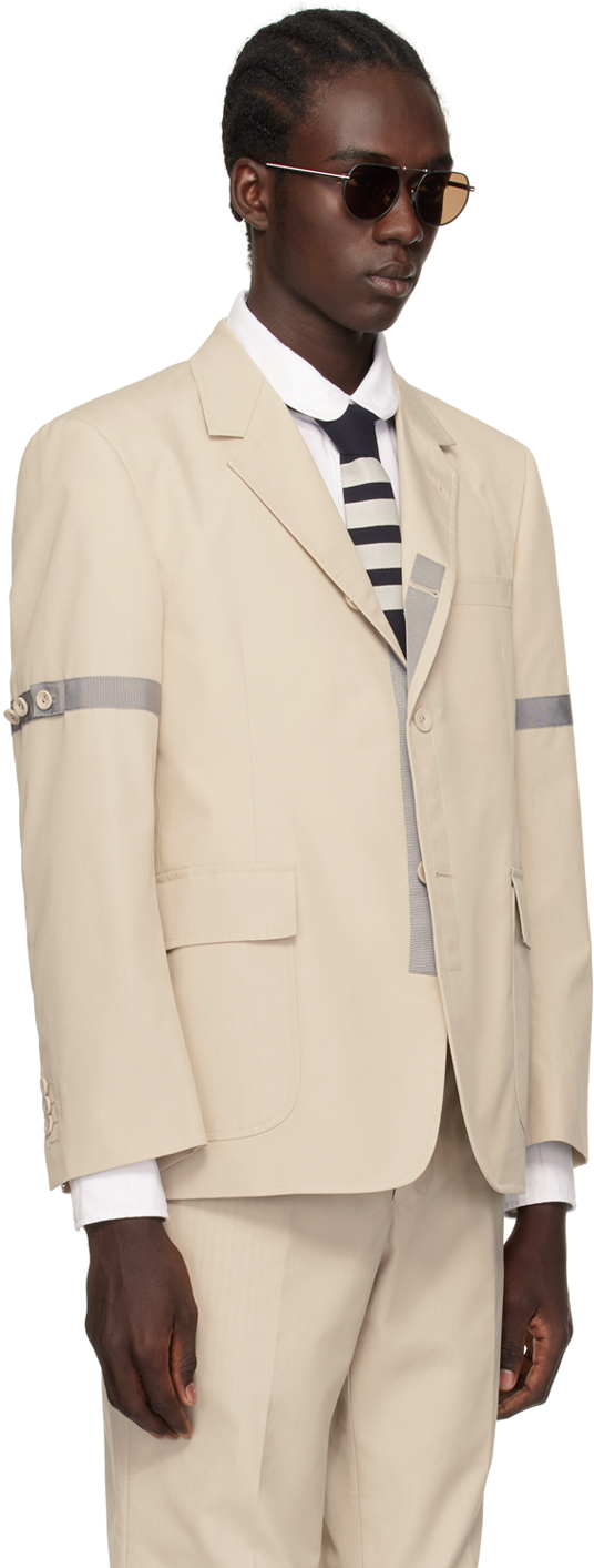 THOM BROWNE BEIGE BUTTON BLAZER