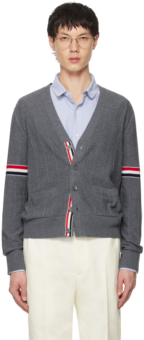 Thom Browne Grey Cardigans
