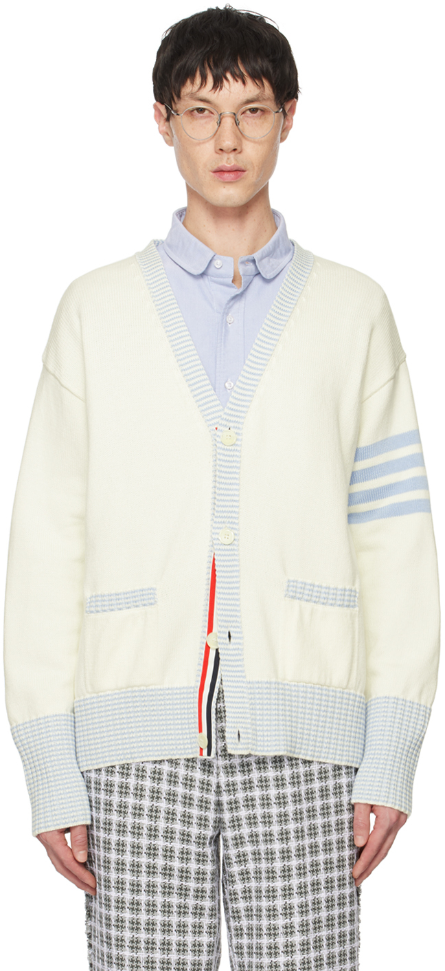 Thom Browne White Hector Sweater