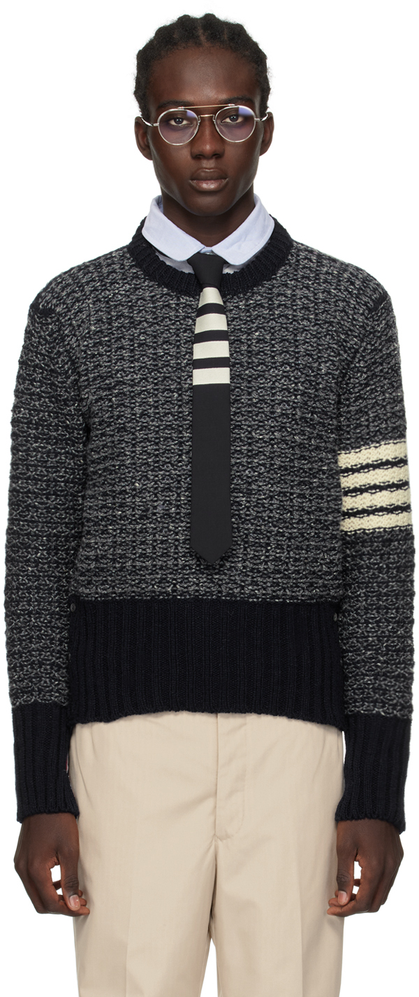 Thom browne navy clearance sweater