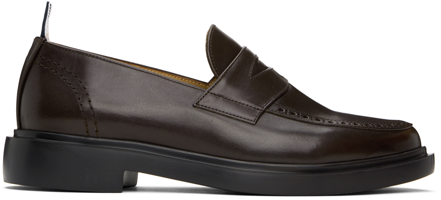 【関税込み】Thom Browne ブラウン Classic ペニーローファー Thom Browne: ブラウン Classic ペニーローファー | SSENSE 日本