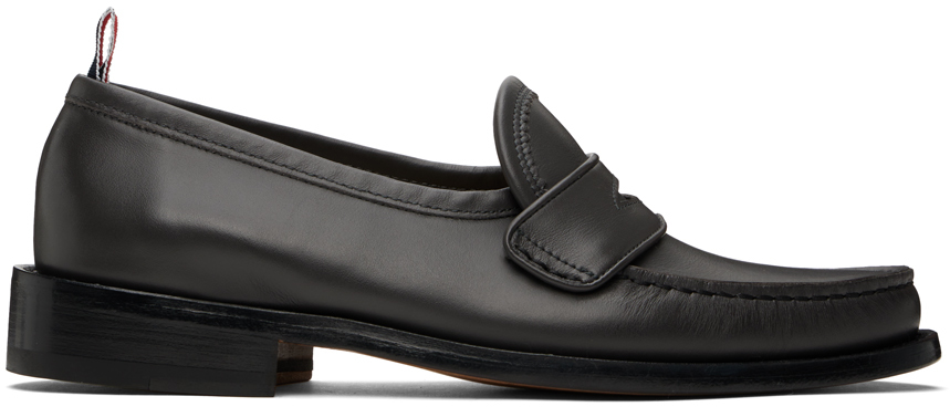 【関税込み】Thom Browne グレー Pleated Varsity ローファー Gray Pleated Varsity Loafers by Thom Browne on Sale