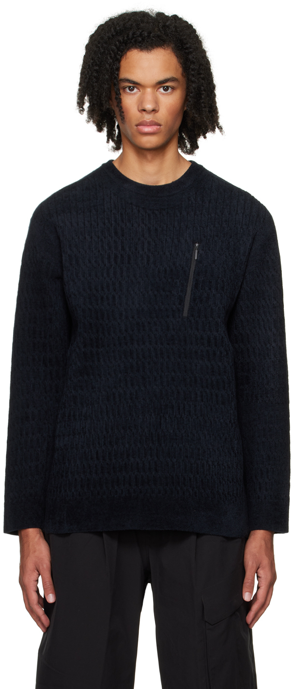 Descente Black Fusion Knit Sweater In Bk