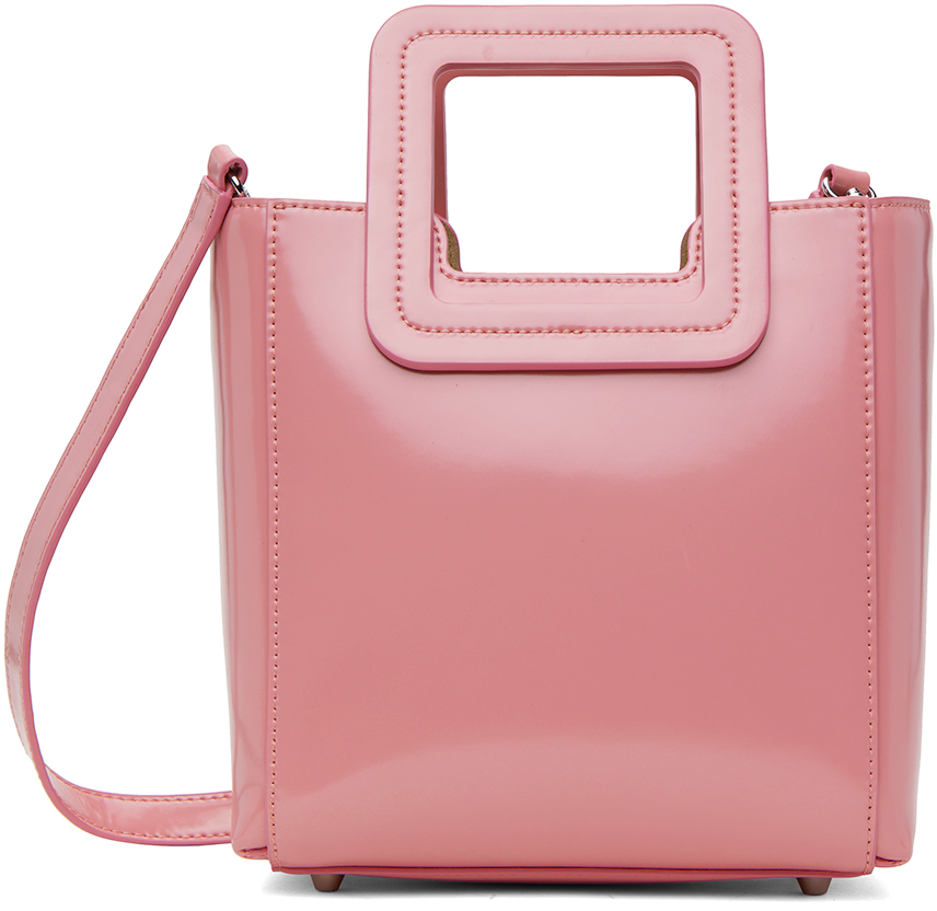 Shop Staud Pink Mini Shirley Bag In Chb Cherry Blossom