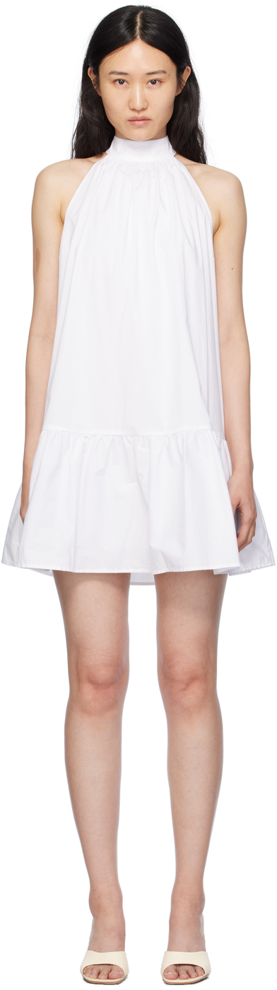 White Marlowe Minidress by Staud on Sale